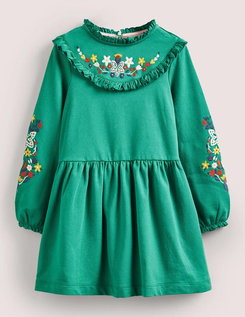 Embroidered Sweat Dress