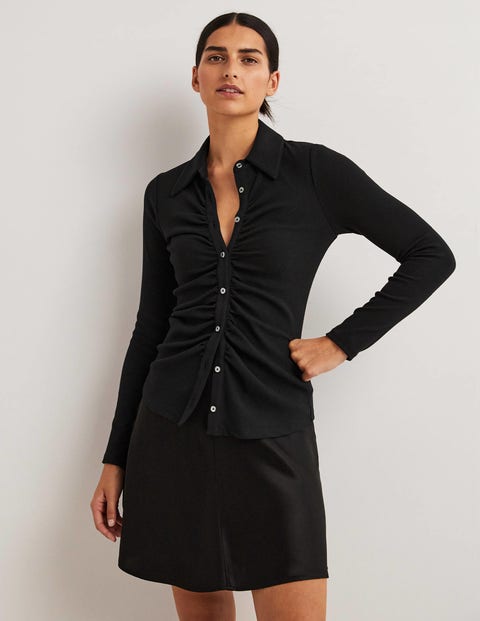 Ruched Front Jersey Shirt