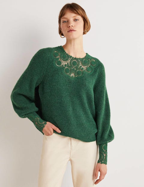 Embroidered Fluffy Jumper