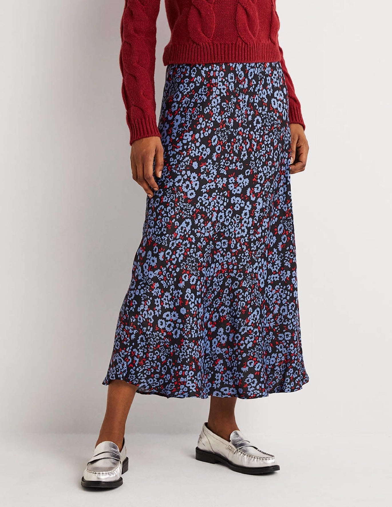 blue-floral-satin-bias-cut-midi-skirt