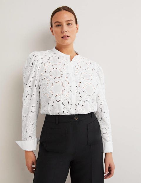 Mutton Sleeve Broderie Blouse