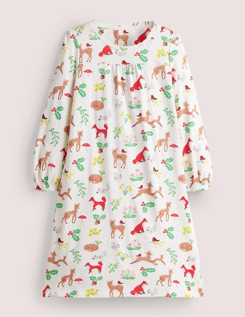 Printed Long-sleeved Nightie