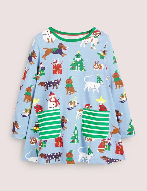 Printed Jersey Pocket Tunic