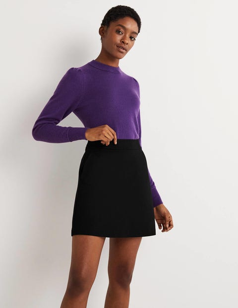 Jersey A-Line Mini Skirt