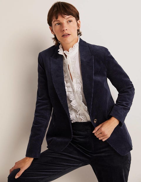 Fitted Corduroy Blazer