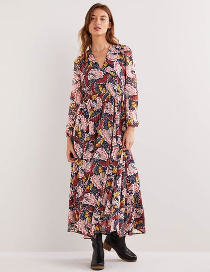 Metallic Detail Maxi Dress