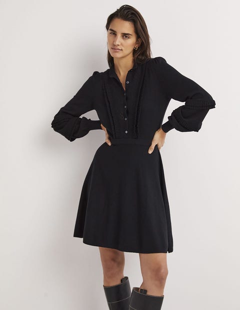 Pointelle Frill Short Dress