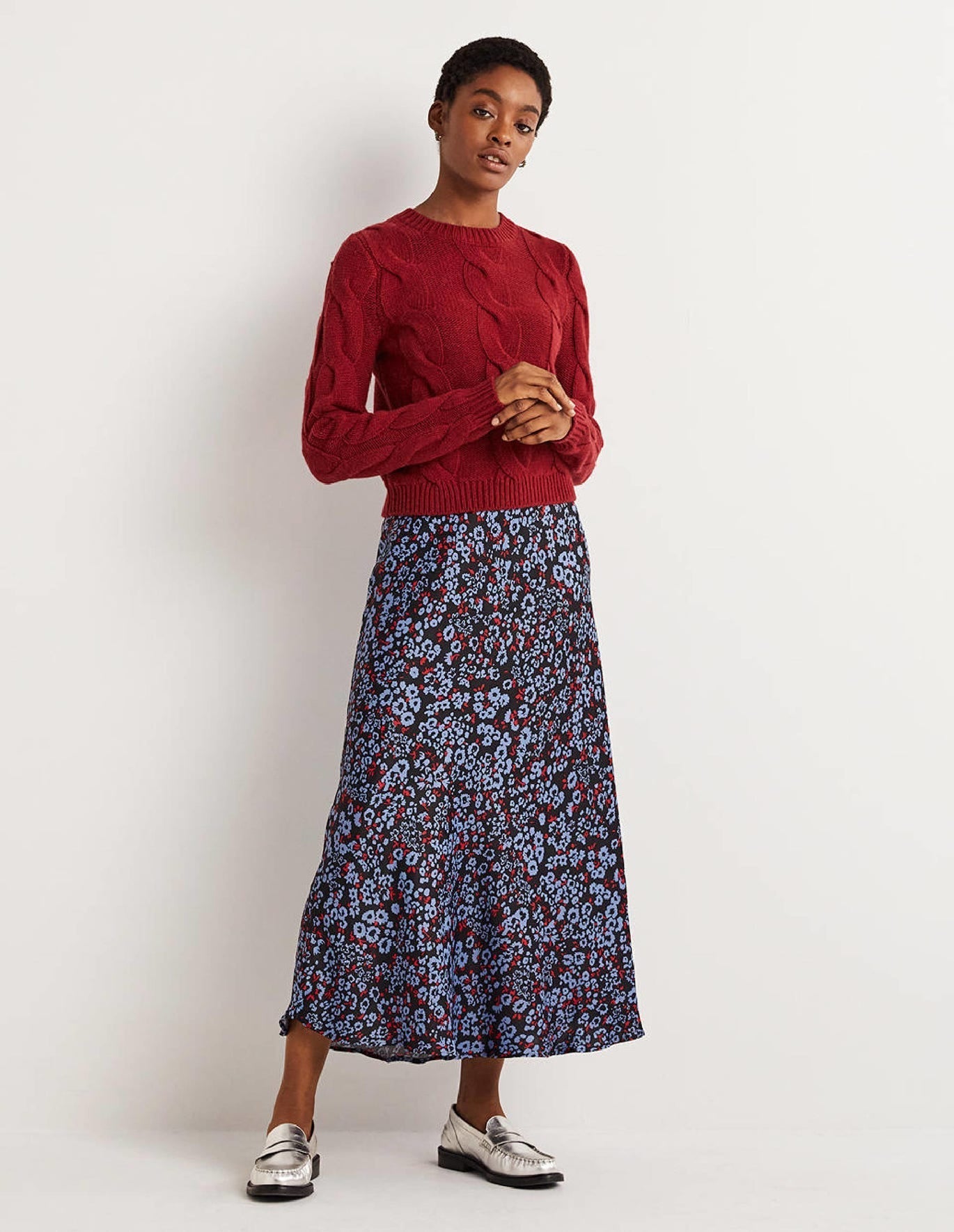 blue-floral-satin-bias-cut-midi-skirt