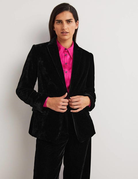 Relaxed Velvet Blazer