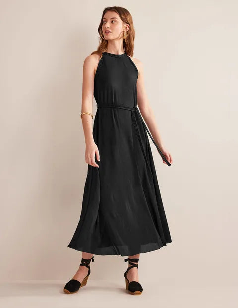 Jersey Plisse Maxi Dress