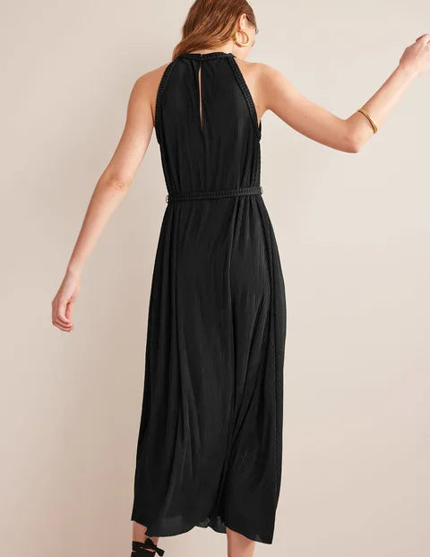 Jersey Plisse Maxi Dress