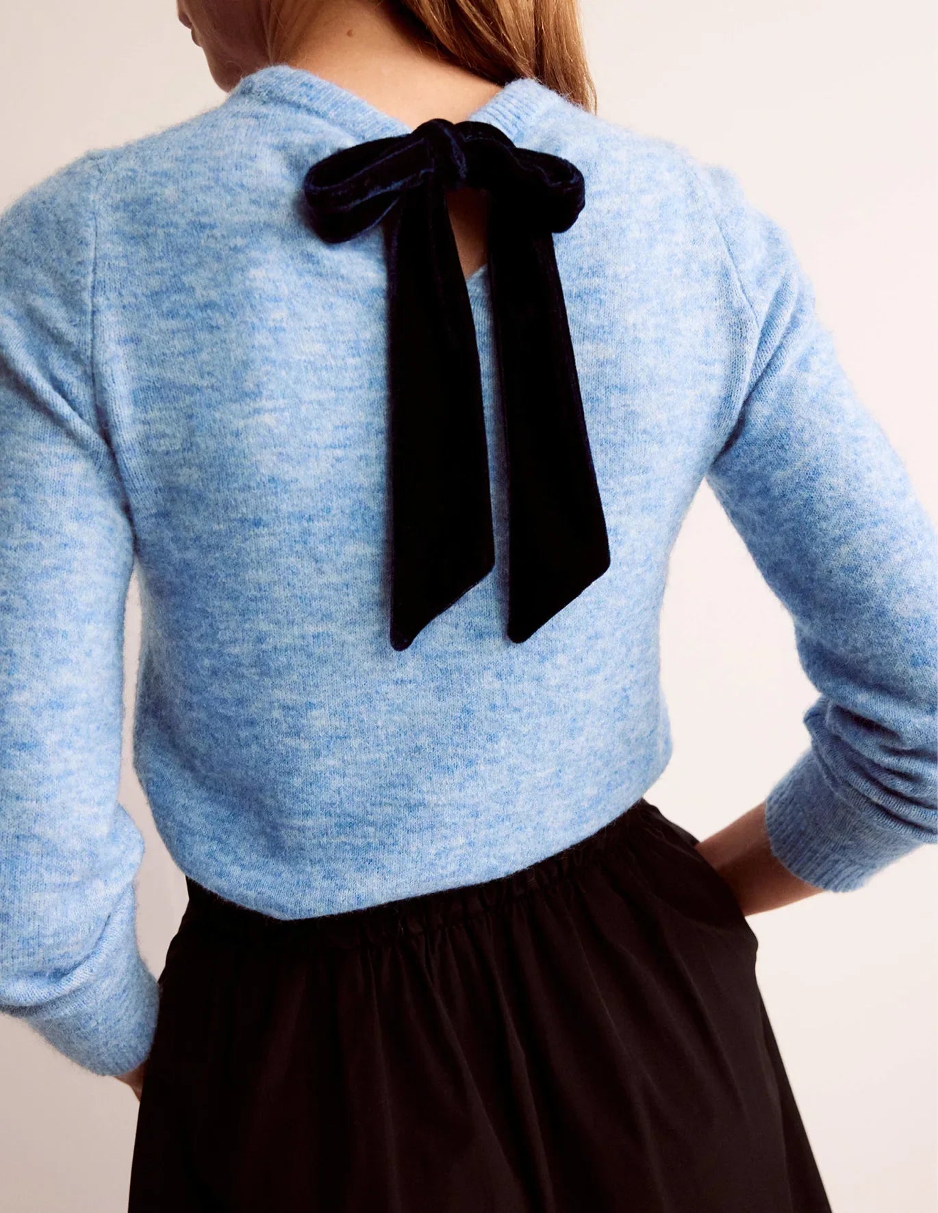 Fluffy Bow Back Jumper