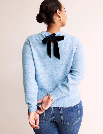 Fluffy Bow Back Jumper